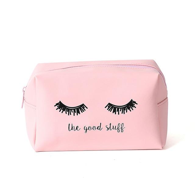 White Teddy cosmetic pouch product photography